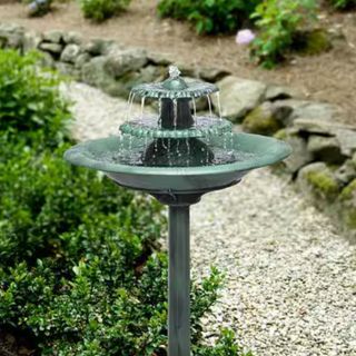 A freestanding water fountain and birdbath 