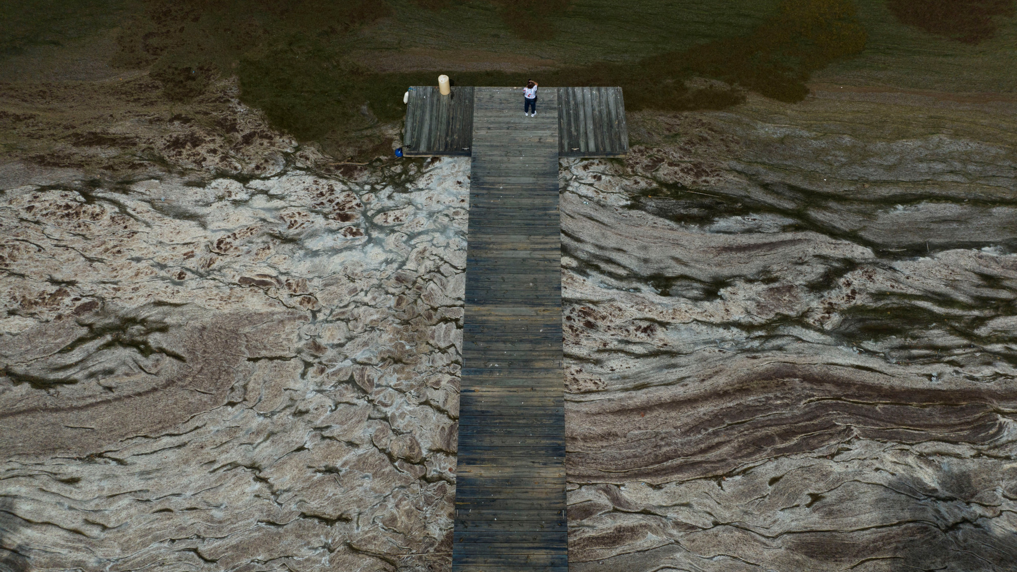 A wooden dock