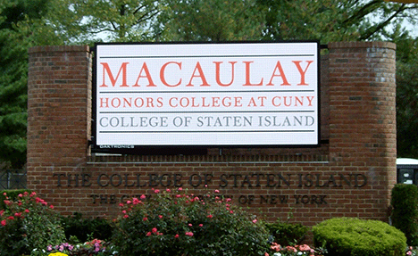 Daktronics Marquee at College of Staten Island