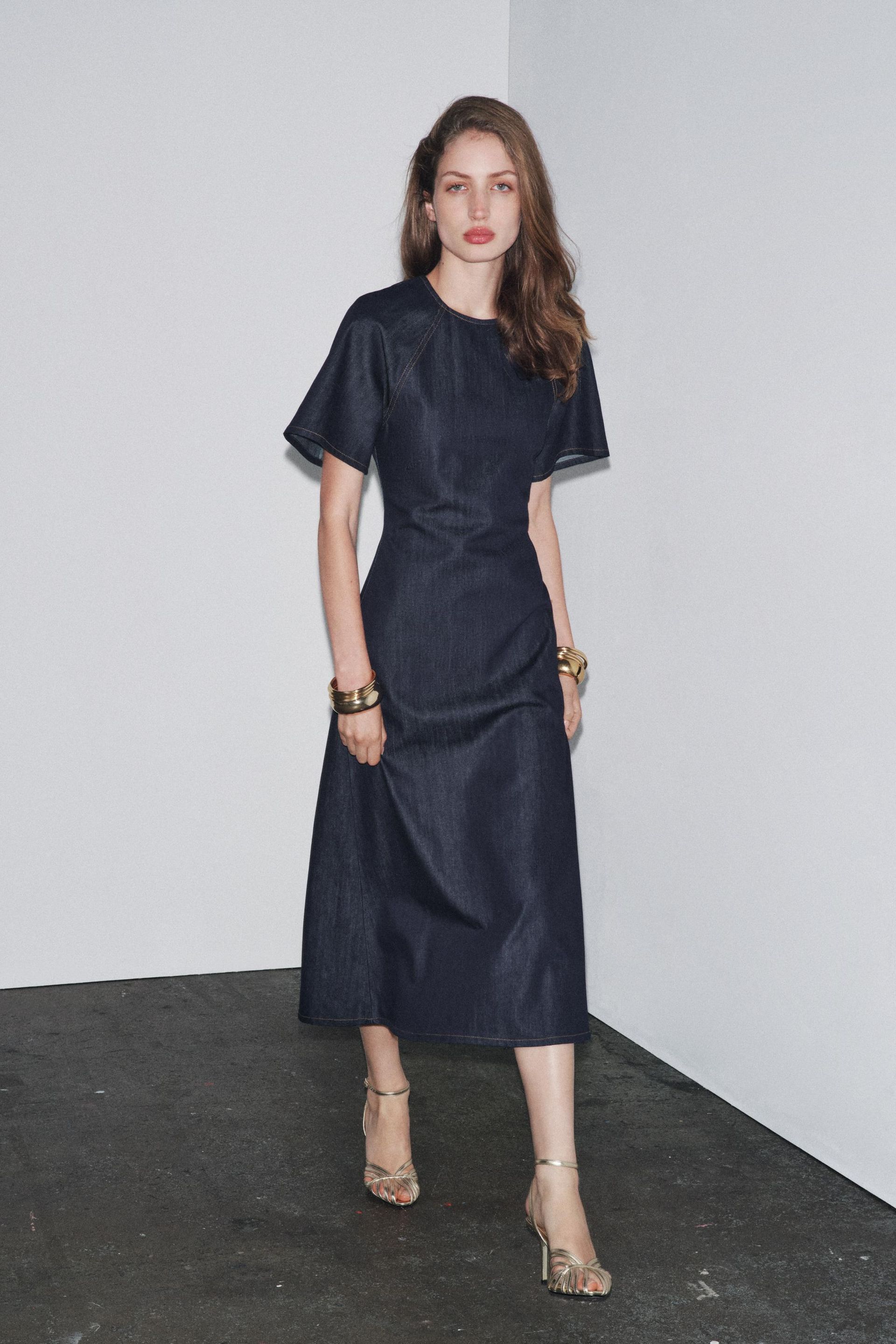 Zw Collection Denim Long Dress