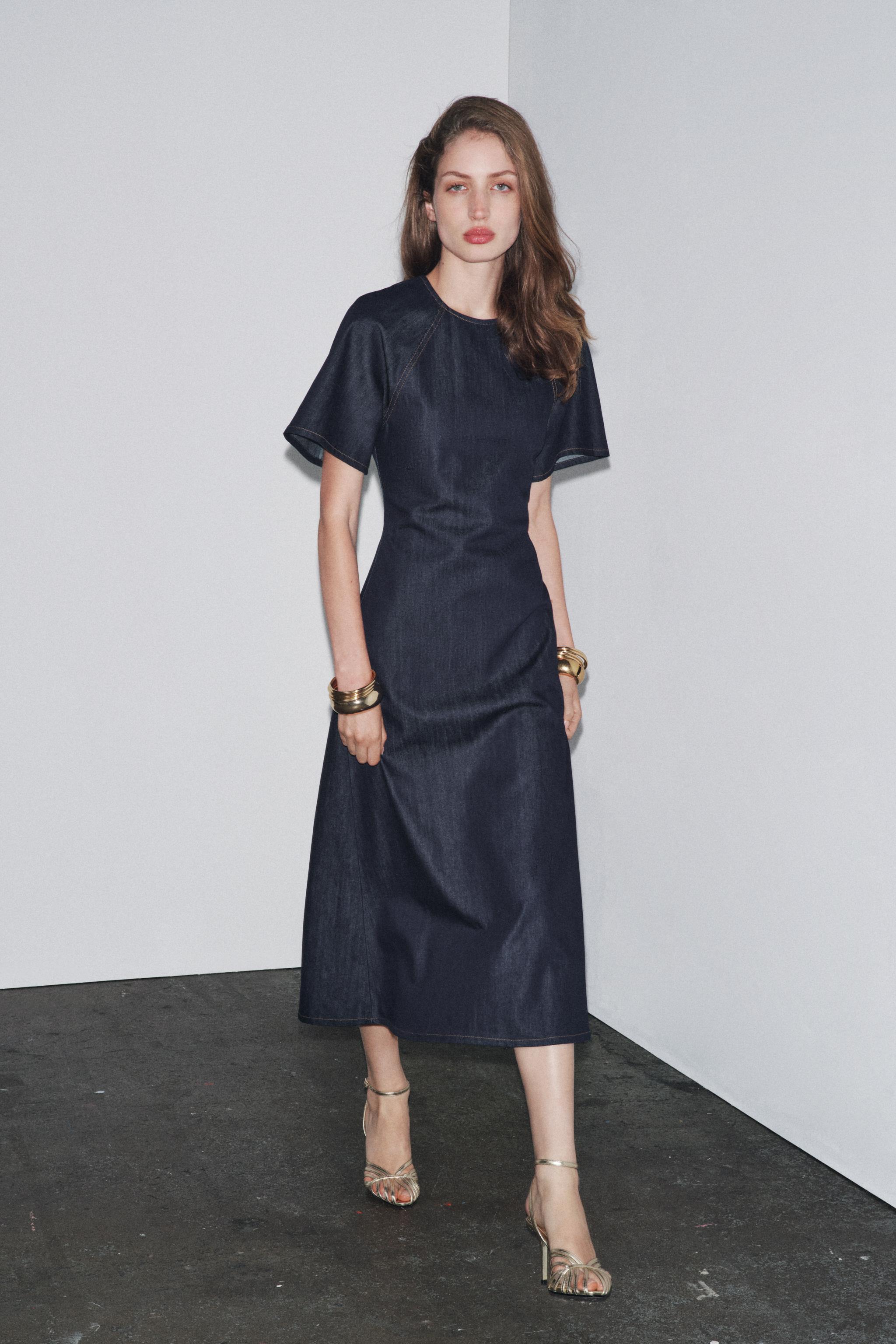 Zw Collection Denim Long Dress