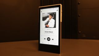 Astell&Kern Activo P1 showing the stock music player, playing "Human Nature" by Michael Jackson