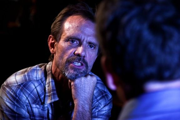 Michael Biehn on the set of &quot;The Victim.&quot;