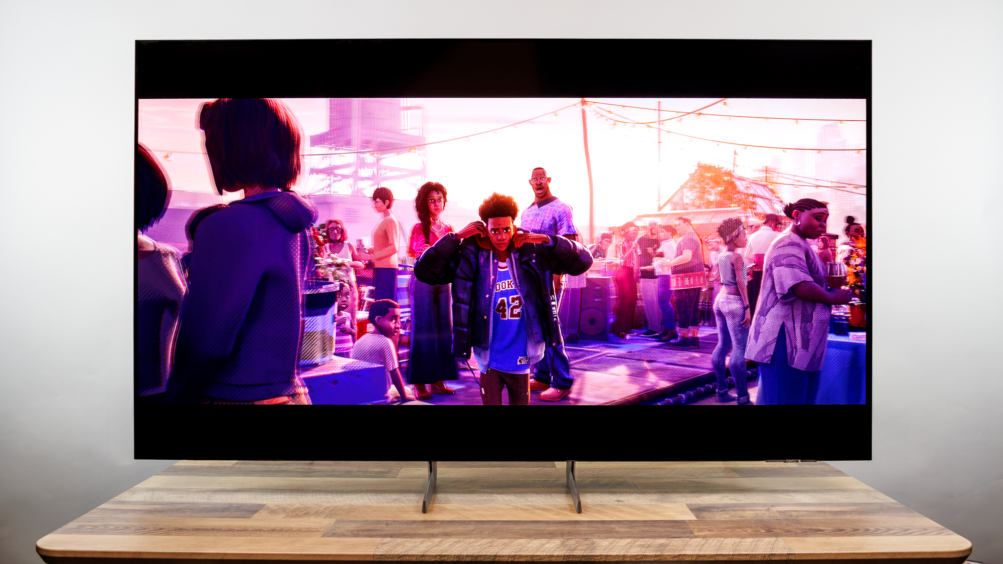 Samsung S85H OLED TV on a desk