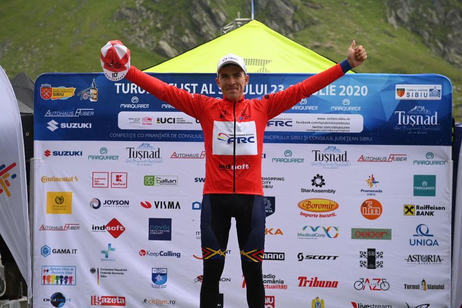 Serghei Tvetcov in the best Romanian jersey on Stage 1 of the Sibiu Cycling Tour