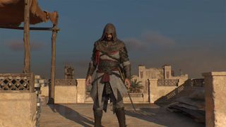 Assassin's Creed Mirage Basim wearing old Basim costume