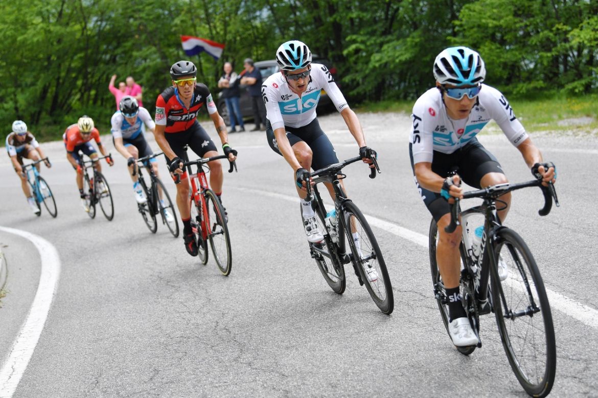 Kenny Elissonde and Wout Poels on the attack