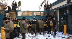 Protesters storm British embassy in Tehran, Iran, in 2011