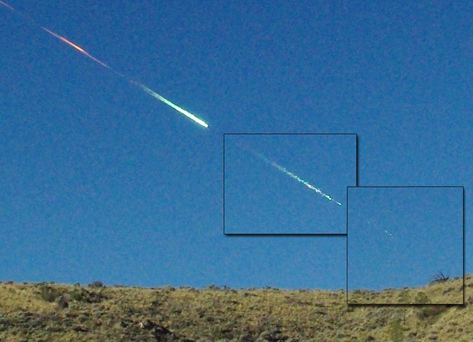 A composite image showing how the Sutter&#039;s Mill meteorite fell in California in April 2012. In 2020, researchers uncovered evidence of what is most likely the earliest recorded incident of a person being hit and killed by a meteorite in what is now Sulaymaniyah, Iraq, on Aug. 22, 1888. 