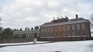 Kensington Palace in the snow.