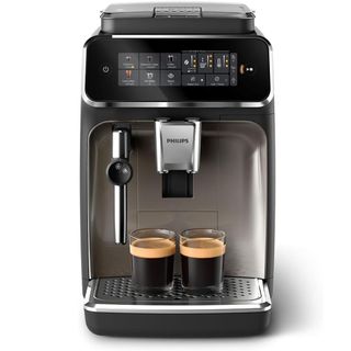 Philips 3300 Series Fully Automatic Espresso Machine - 5 Beverages, Intuitive Touch Display, Classic Milk Frother, Silentbrew, 100% Ceramic Grinder, Aquaclean Filter, Black Chrome (ep3326/90)