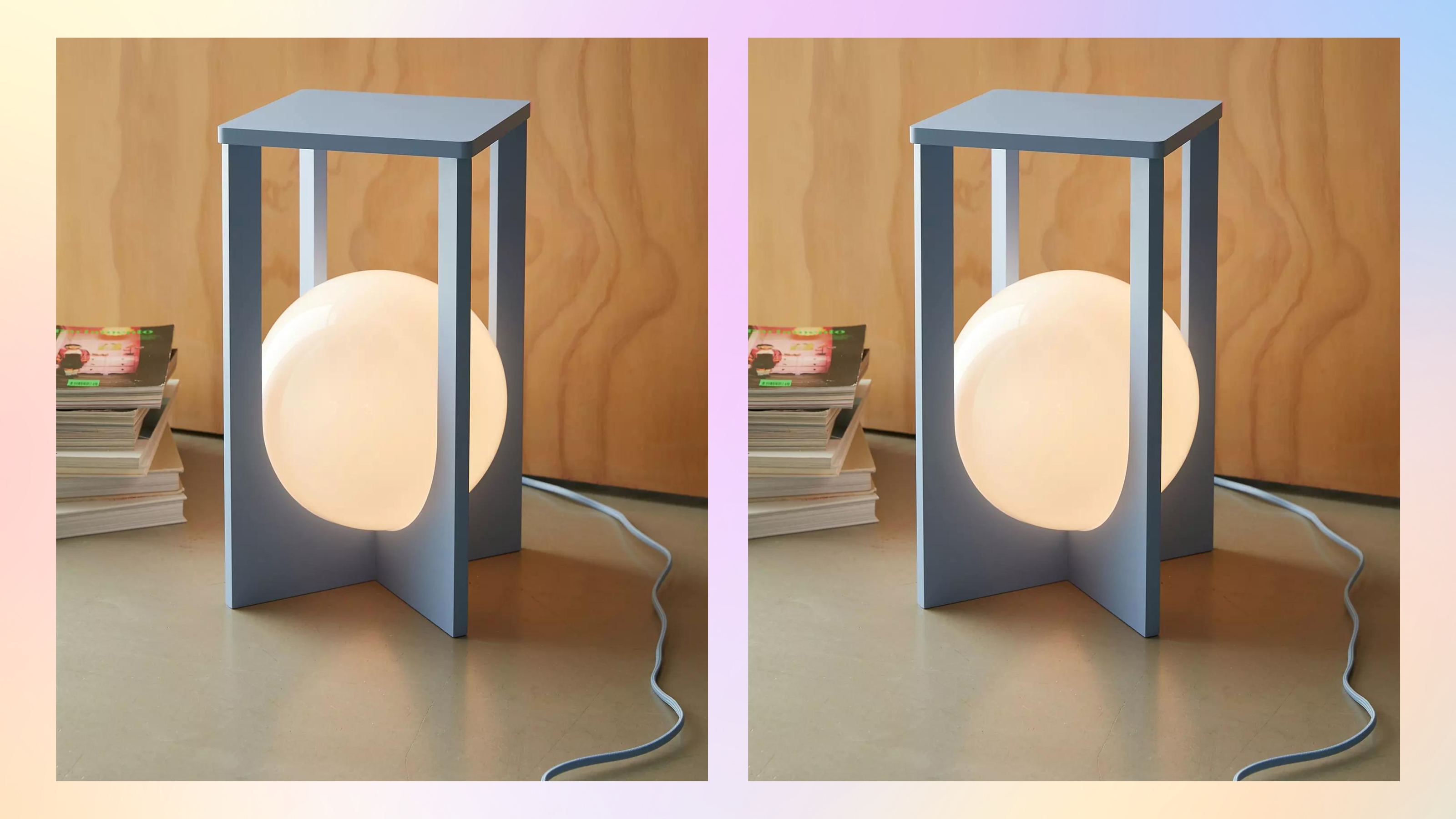 Betus Motion Sensor Night Light, Battery Operated Lamp Table Desk Lamp, Yellow