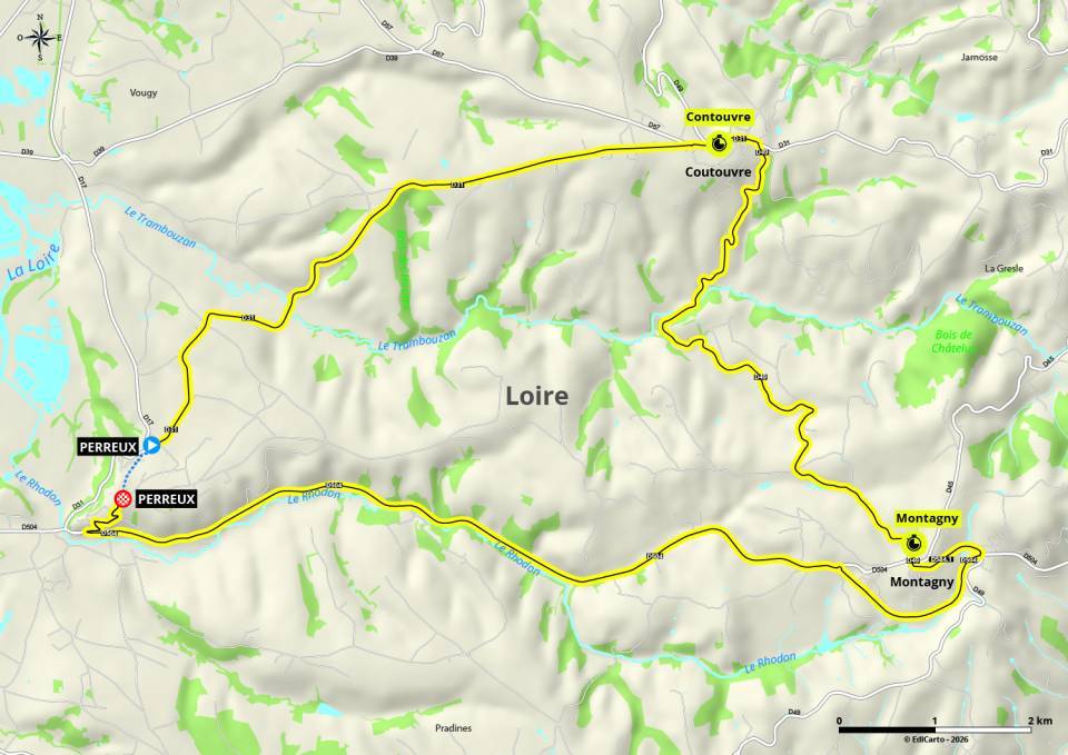 Tour Auvergne-Rh&amp;ocirc;ne-Alpes 2026 stage 3 TTT map