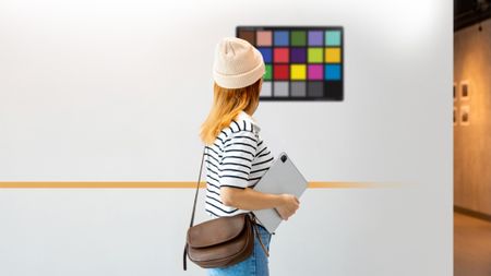 ColorChecker on gallery wall. 