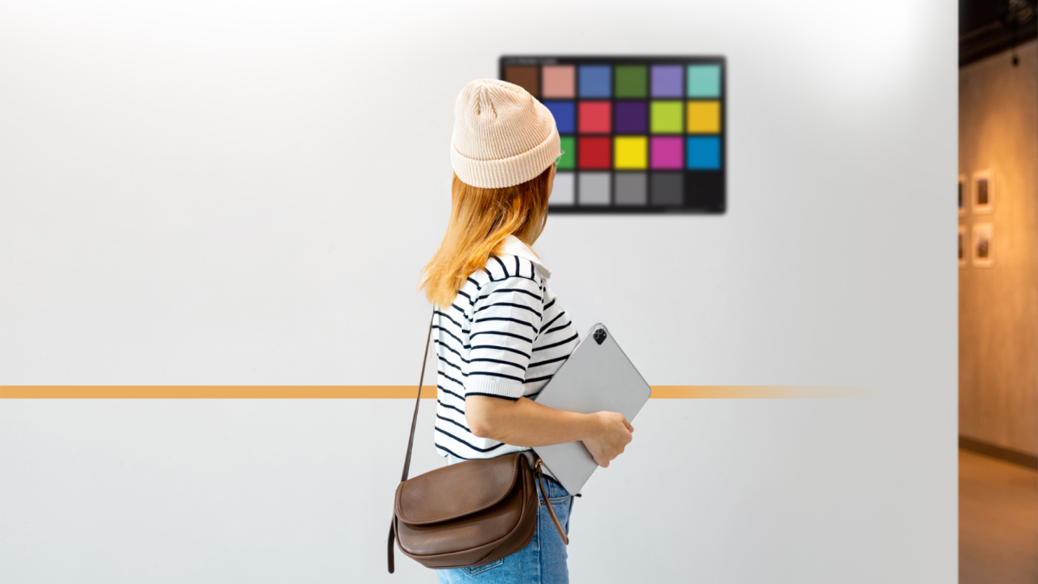 ColorChecker on gallery wall. 
