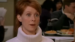Cynthia Nixon in Sex and the City.