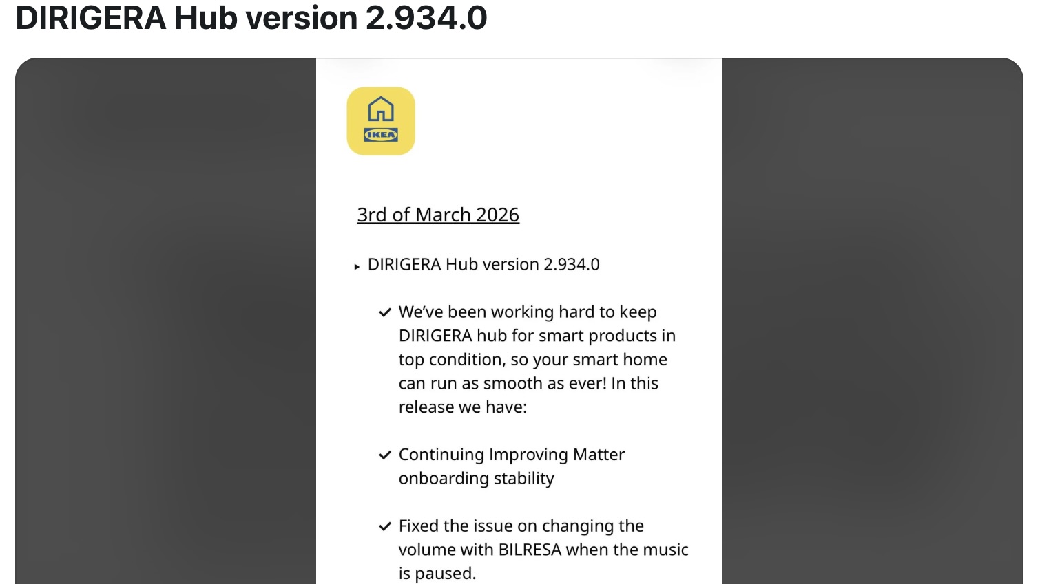 DIRIGERA Hub version 2.934.0