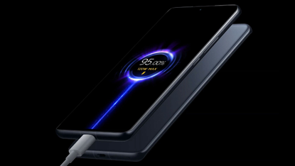 Xiaomi Mi 13 Pro charging on black background