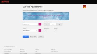 Netflix subtitle settings