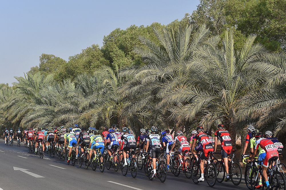 The peloton in action during stage 3