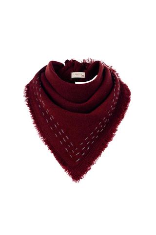 Rio Bordeaux Cashmere-Blend Bandana Scarf