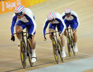 Great Britain Team Sprint winning Olympic title 2008