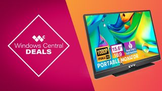 Windows Central promotional deal banner of the KYY Portable Monitor