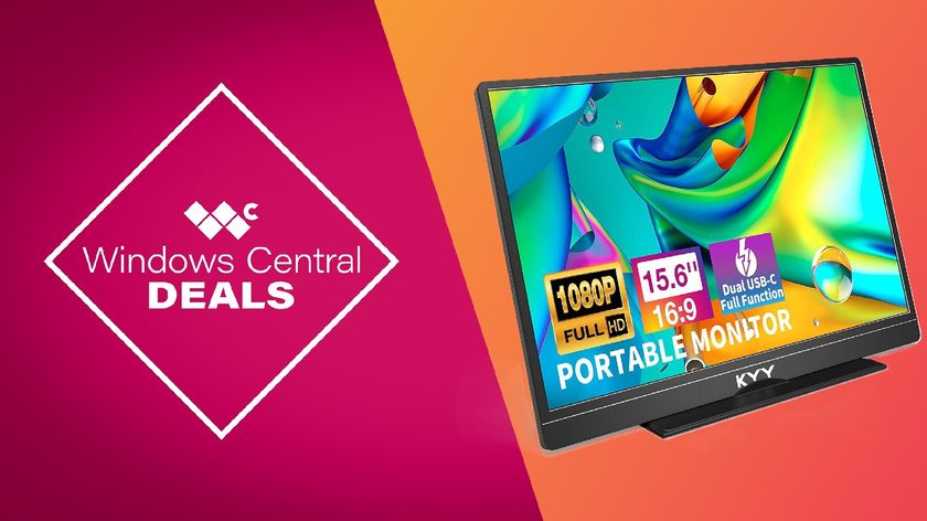 Windows Central promotional deal banner of the KYY Portable Monitor
