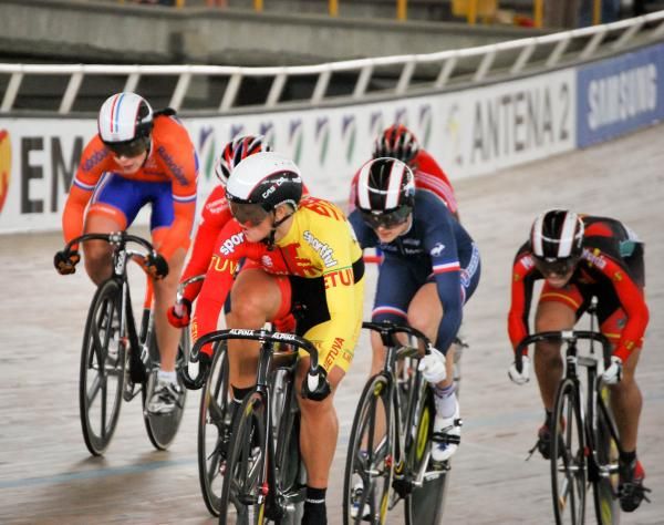The women's keirin qualifying