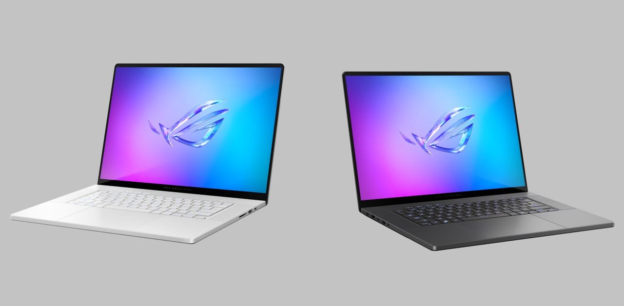 The Asus ROG Zephyrus G16 GA605 with two color options