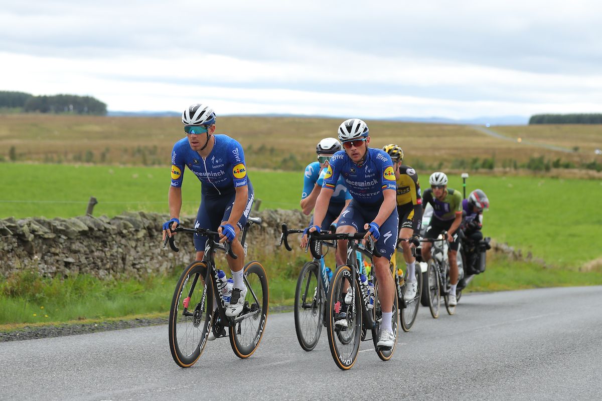 Yves Lampaert and Davide Ballerini of DeceuninckQuickStep