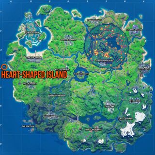 Fortnite Heart-shaped Island location map