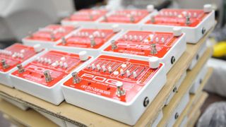 Electro-Harmonix POG 2 pedals in the factory