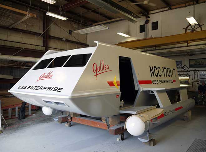 The Galileo shuttlecraft from TV&#039;s &quot;Star Trek&quot; is shown fully restored after a yearlong project led by Trek superfan Adam Schneider of New Jersey. 