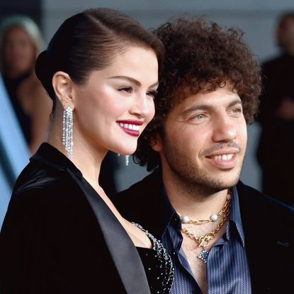 Benny Blanco and Selena Gomez smiling