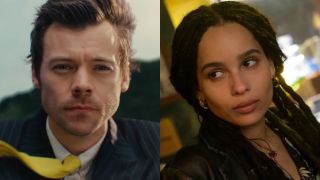 Harry Styles in his American Girls music video and Zoe Kravitz on High Fidelity.