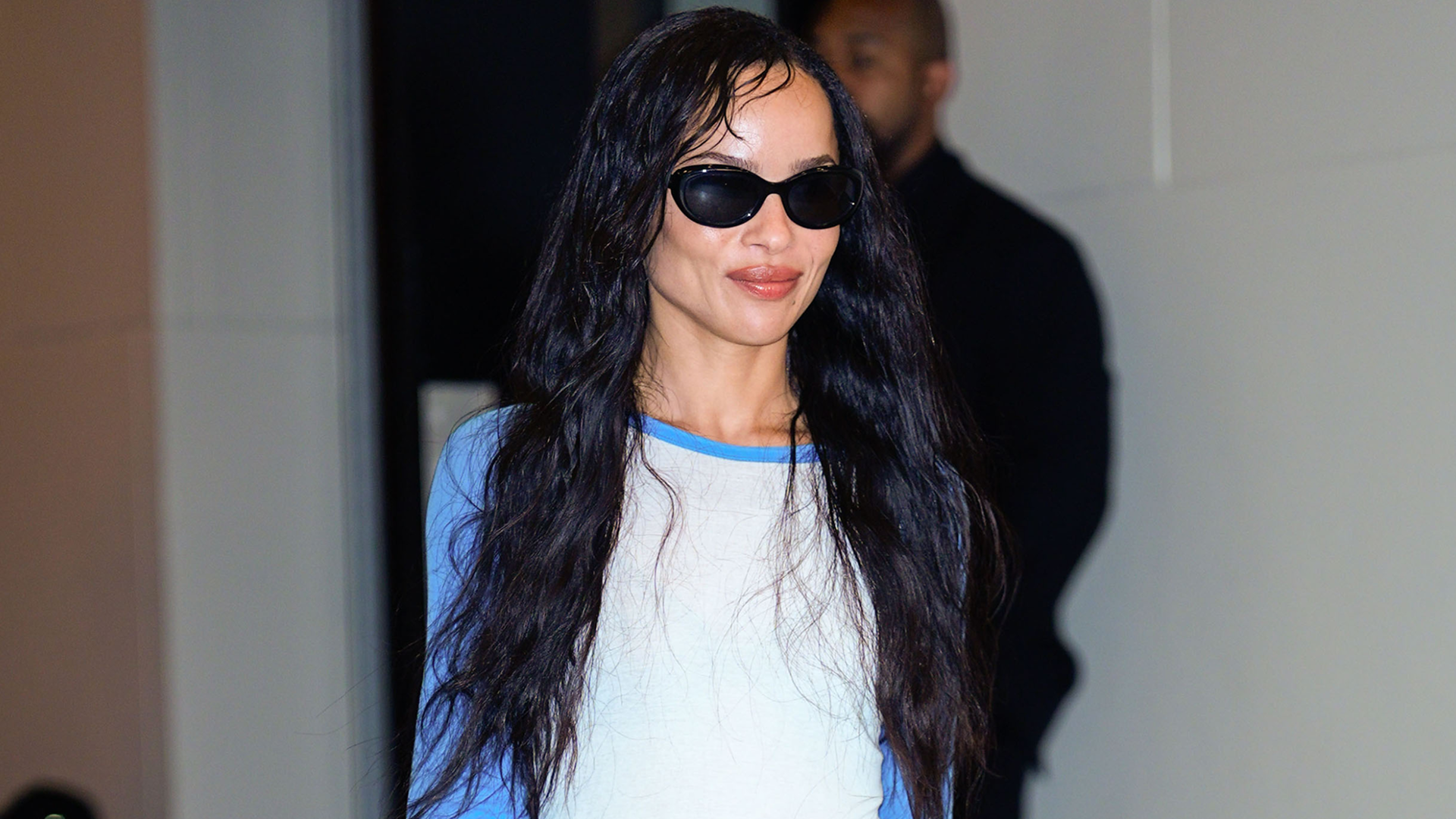 Zo&euml; Kravitz styled the track shorts trend on a picnic date with Harry Styles in London