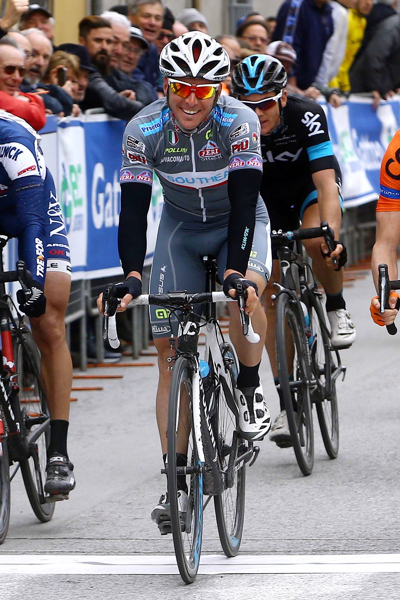 A smiley Manuel Belletti (Southeast) after his victory