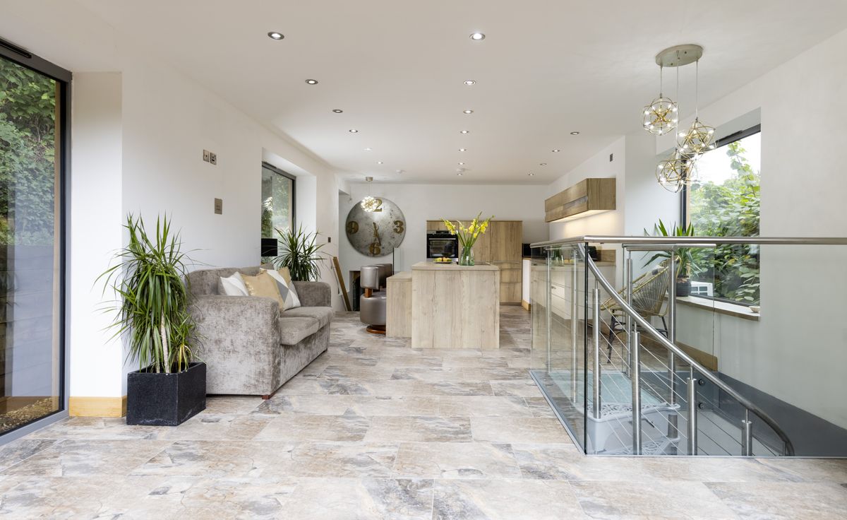 self build on a budget open plan kitchen