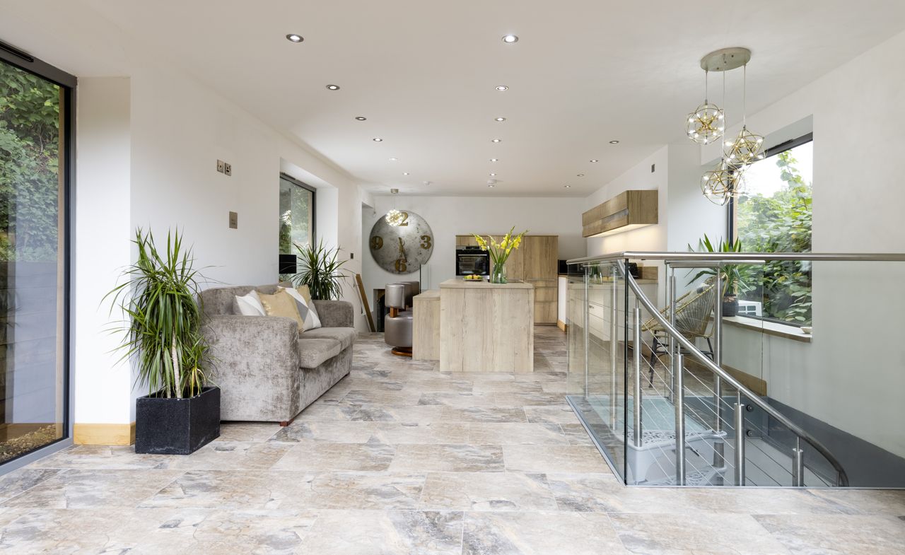 self build on a budget open plan kitchen