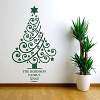 Personalized Christmas Tree Wall Sticker: £12/$16 | Etsy