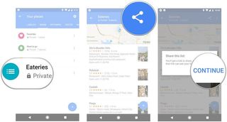 How to create and share lists in Google Maps