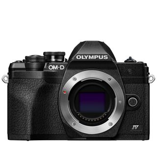Olympus OM-D E-M10 IV camera on a white background