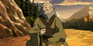 Iroh drinking tea in Avatar: The Last Airbender.