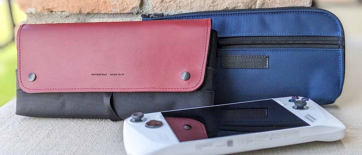 WaterField Designs CitySlicker and Pouch carrying cases for ROG Ally. 