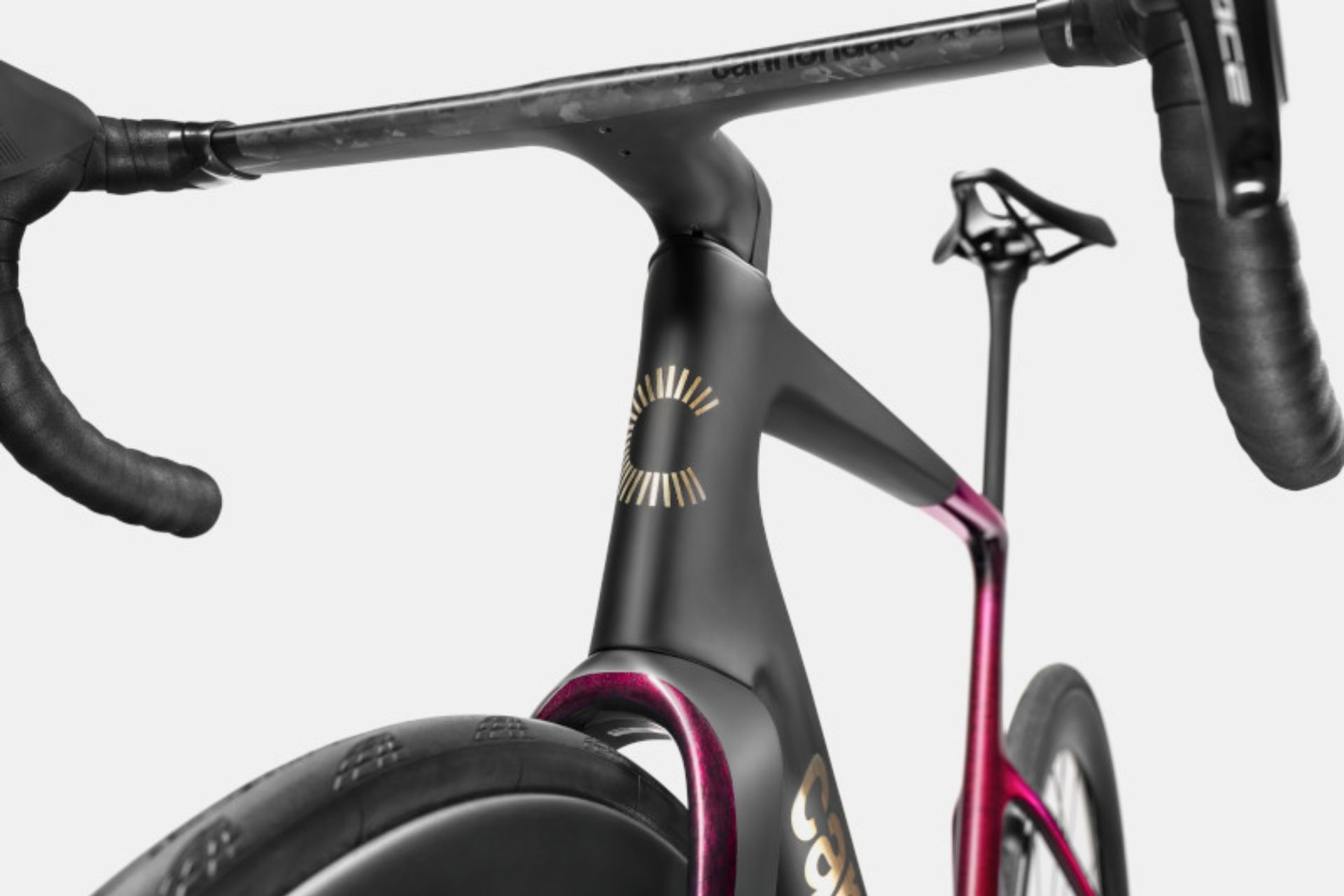 Detail of Cannondale SuperSix EVO 4 headtube and cockpit