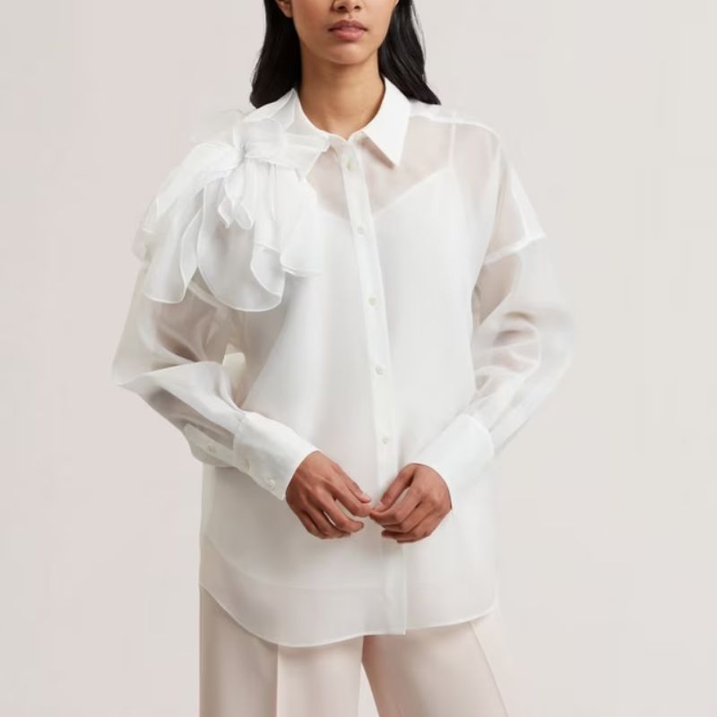 Ted Baker , Lanyaa Organza Corsage Oversized Shirt