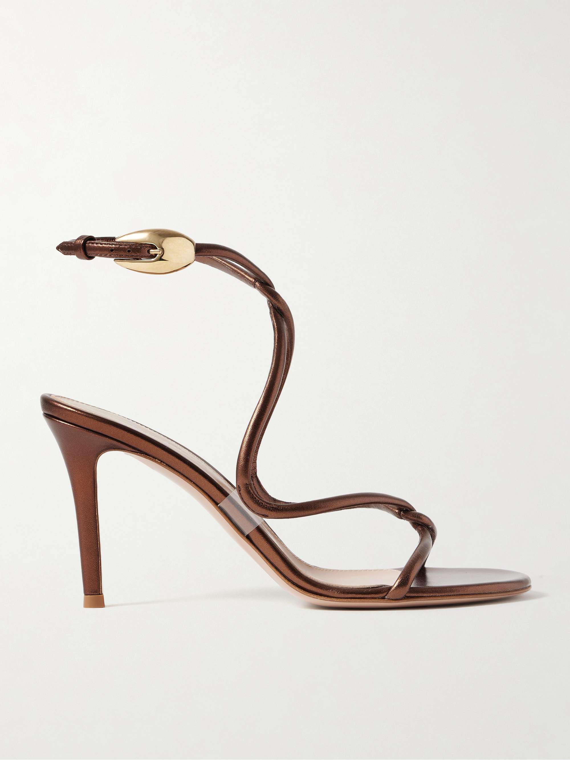 Black Mamba 85 Metallic Leather Sandals