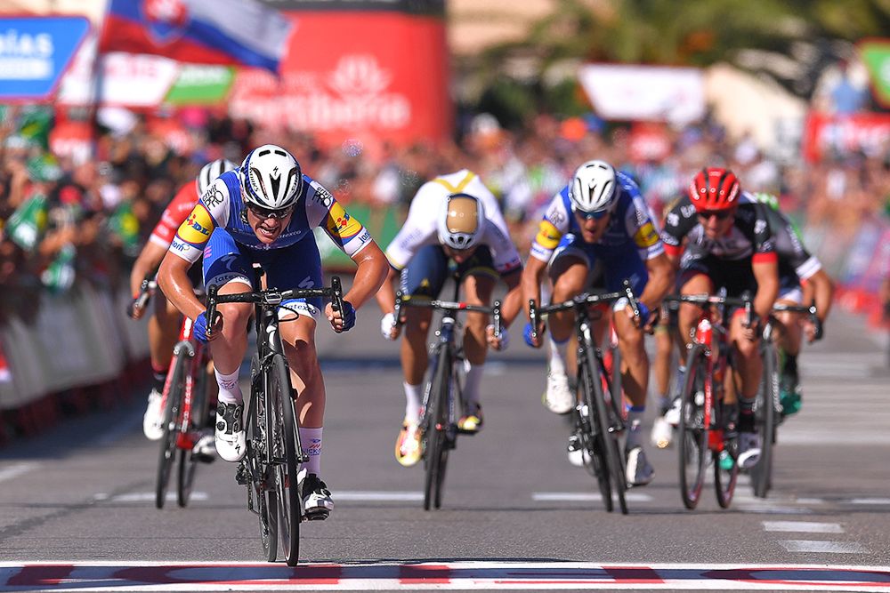 Yves Lampaert outfoxes the sprinters stage 2 at the Vuelta a Espana