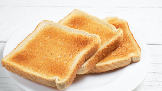 Buttered white toast